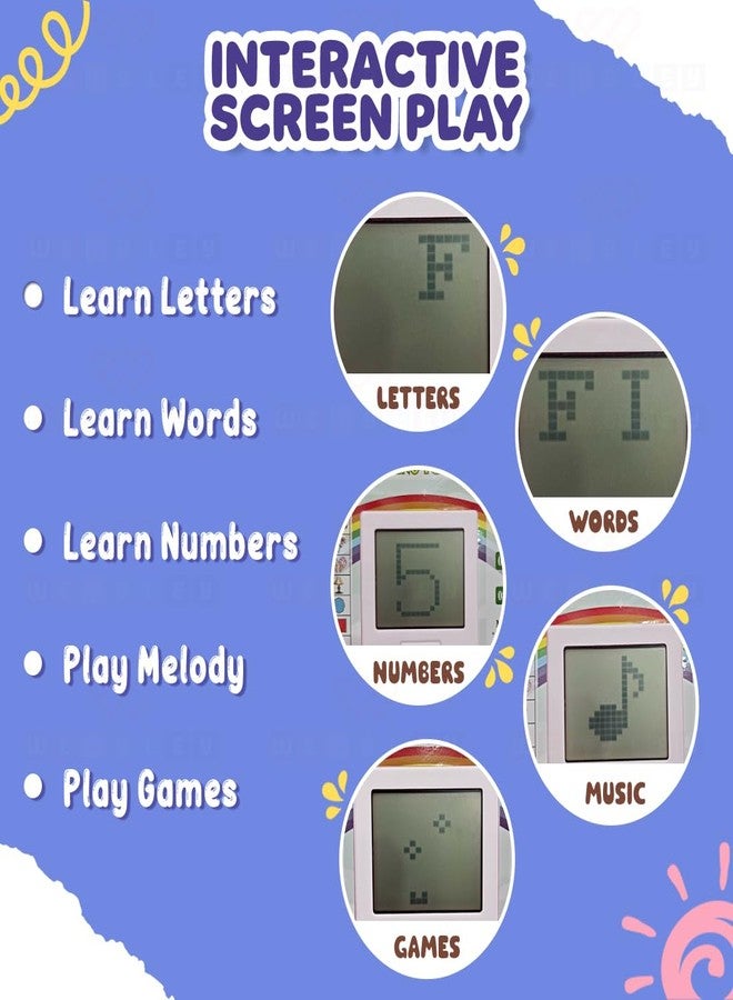 ويمبلي كمبيوتر محمول تعليمي للأطفال من عمر سنتين إلى خمس سنوات من ويمبلي | ٢٠ لعبة تعليمية ممتعة للأولاد والبنات من عمر سنتين إلى خمس سنوات، يتعلمون الآن الحروف والكلمات والرياضيات والألعاب والموسيقى والمنطق وأداة الذاكرة - Image 3